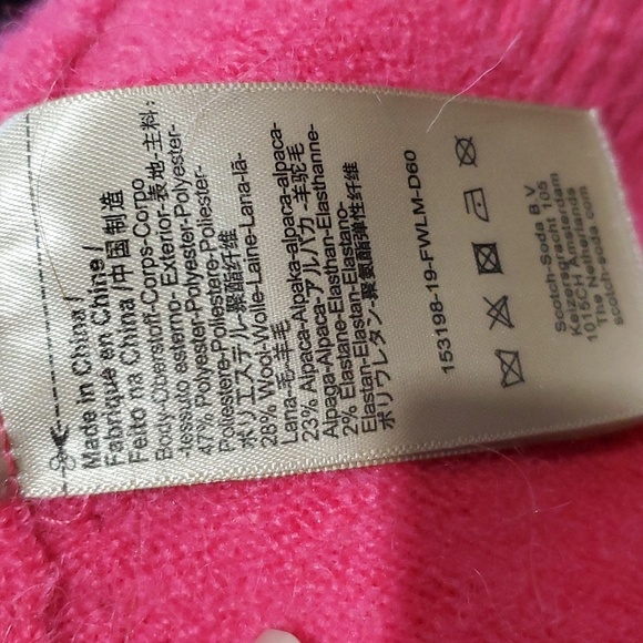 Maison scotch wool alpaca blend smart tarte bold pink and green 2 pack sweaters - Picture 7 of 9